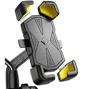 UYTKTN Porta Cellulare Moto per Suzuki GSR GSR 750 GSR600 GSR400 GSR750, 360° Rotabile Regolabile Antiscivolo Antiurto Porta Telefono Moto Bici, per 5 "-7.2" Smartphone,Rearview Mirror-A Yellow