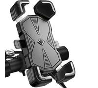 UYTKTN Porta Cellulare Moto per Triumph Rocket 3 GT 2020-2024, 360° Rotabile Regolabile Antiscivolo Antiurto Porta Telefono Moto Bici, per 5 "-7.2" Smartphone,Handlebar-B Black