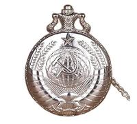 UYUME l'orologio, Orologio da Tasca retrò, Orologio da Tasca Sickle Hammer, Pendente in Oro-Argento con Catena da Taschino. Orologio in Oro-Argento (Color : Silver)