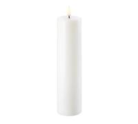 UYUNI - Illuminazione | Candela senza fiamma LED | Candela artificiale alimentato a batteria con fiamma 3D tremolante, bianco nordico
