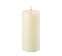 UYUNI Lighting - Candela a LED PILLAR 7,8 x 15 cm, colore: Avorio