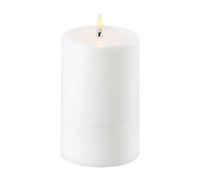 Uyuni Piffany Copenhagen Lighting Pillar LED candela 10,1 x 15 cm, vera cera bianca, funzione timer 6 ore, nessun rischio di incendio, nessuna formazione di fuliggine e nessun odore
