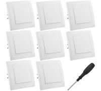 UYUYong 8 Pezzi Interruttore da Parete Moderno 2-Fach Interruttore di Serie Interruttore a Pulsante da Muro 10A 250V Interruttori Luce da Muro Moderni, per Corridoio Scale Camera da Letto (Bianco)