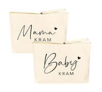UYVPAER 2 Pezzi Regalo Per La Mamma,Trousse Per Trucchi,Borsa Per Mamma Con Chiusura Lampo,Per Cosmetici,Per La Mamma,Per La Mamma In Attesa,Borsa Per Cosmetici Personalizzata Per Donne,(Bianc