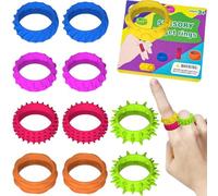 UYVPAER Fidget Anello Toys Per Bambini Adulti 12 Pezzi Sensoriale Autismo Giocattolo Anti Stress Autismo Giocattoli Fidget Squishy Toy Anxiety Adhd Toys, Calmante In Caso Di Ansia Stress
