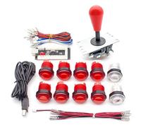 UYXOERA Arcade Game Cabinet Kit con pulsanti LED, Joystick a 8 pin, Encoder USB Zero Delay per PC Raspberry Pi, 5 V (blu)