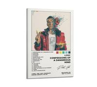 UYYRWEQRTR Poster di logica con album "Confessions Of A Dangerous Mind", stampa artistica da parete, decorazione artistica da parete, stile vintage, per soggiorno e camera da letto, 20 x 30 cm, con