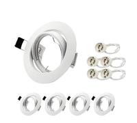 UYZSWTHPC 5/10PCS Faretti a LED Cornice rotonda Supporti for apparecchi regolabili for MR16 GU10 Portalampada Staffa for luce spot a LED da incasso(Type2-5pcs)