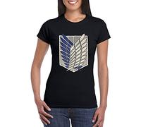 UZ Design T Shirt Attacco dei Giganti Donna Ragazza Bambino Maglietta Manga Anime Giapponesi, Donna - XL