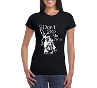 UZ Design T Shirt Freddie Donna Ragazza Bambino Don't Stop Me Now Maglietta Rock Band, Donna - S Plus