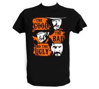UZ Design T Shirt Il Buono Il Brutto e Il Cattivo Uomo Bambino Western Maglietta Film Cult, Uomo - S