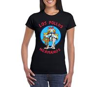 UZ Design T Shirt Los Pollos Hermanos Donna Ragazza Bambino Breaking Bad Maglietta Serie TV, Donna - XL Plus