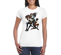 UZ Design T Shirt Occhi di Gatto Donna Bambino Maglietta Cartoni Animati Anni 80 90, Donna - L