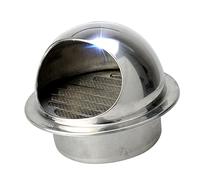 UZAMIRLEX Bocchetta d'Aria Rotonda da Parete, Cappa di aspirazione a Parete in Acciaio Inossidabile 304, Argento, Diverse Dimensioni(200mm/8in)