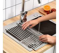 UZAMIRLEX Cestello scolapiatti, Scolapiatti Arrotolabile in Silicone sopra Il lavandino for Frutta e Verdura, Diverse Misure(52.5 * 40.5cm)