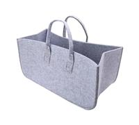 UZAMIRLEX Cestini per Tronchi, Cestini for Legna da ardere ad Alta capacità, Borsa portaoggetti in Feltro, Borsa da Viaggio for Auto, Borsa Organizer for Vestiti, Borsa in Legno for Camino(Grey)