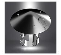 UZAMIRLEX Coperchio di sfiato in Acciaio Inox, Cappuccio for Camino in Acciaio Inossidabile zincato, Cono Tondo Superiore, for Tutte Le Stagioni, Diverse Dimensioni(D22cm*40cm/8.66in*15.75in)