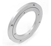 UZAMIRLEX Cuscinetto Rotante della Piattaforma Girevole, Cuscinetto Girevole in Lega di Alluminio con Cuscinetto a Sfere e Cuscinetto Antiscivolo Argento Diverse Dimensioni(25Cm)