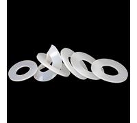 UZAMIRLEX Guarnizioni in silicone, 10 guarnizioni piatte in silicone, spessore 3, 4 e 5 mm. Assortimento di rondelle piatte in silicone. (18 x 56 x 5)
