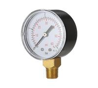 UZAMIRLEX Manometro, Manometro 50 mm 0-15 psi/0-1 Bar e 0-60 psi/0-4 Bar Doppia Scala Filettatura NPT da 1/4 di Pollice(TS-50-4bar)