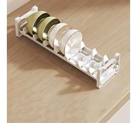 UZAMIRLEX Organizer per Piatti da Cucina, Scolapiatti Bianco con Fessura Regolabile for Piatti Ciotole Taglieri 41-46 cm(Bowl Racks,41cm)