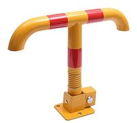 UZAMIRLEX Paletti di Sicurezza per vialetti, Blocco di parcheggio Pieghevole a Forma di T con Molla, dissuasore Giallo da 400 mm, 550 mm e 60 mm, con Chiavi e Viti