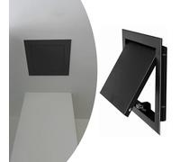UZAMIRLEX Pannello di Accesso Porta, Piccolo Pannello di Accesso for soffitto in cartongesso, Copertura for Foro a Parete in Metallo con Montaggio a Filo(Black,10x20in(25x50cm))
