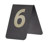 UZAMIRLEX Set di Numeri da Tavolo, Segnaposto con Numeri da Tavolo, in Acciaio Inossidabile, Stile Tenda, Confezione da 5/10/20, 12x8 Centimetri(1 to 10)