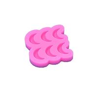 UZAMIRLEX Stampi per Biscotti Mooncake Mould, Stampo in Silicone for Cioccolato Fondente a Forma di Luna, 5-13x4,4-9,8x0,6-1 cm