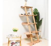 UZAMIRLEX Struttura di Arrampicata per Gatti, Albero for Gatti da Parete con Angolo di 70 Gradi, con Amaca, tiragraffi e Torre for attività di Arrampicata