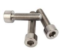 UZAMIRLEX Viti a Testa Piatta con Calotta Esagonale, 1 pz M1.6 M2 M2.5 M3 M4 M5 M8 M10 M12 M14 M16 Testa Esagonale in Titanio(4mm M2 X0.4mm)