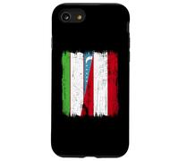 Uzbekistan Austria Mezza bandiera Patrimonio austriaco uzbeko Custodia per iPhone SE (2020) / 7/8