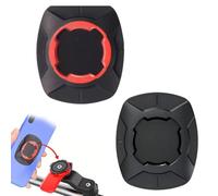 UZEXYA 2 Pezzi Adattatore Universale Bici Compatibile con Quad Lock, Supporto Rapido per Smartphone, Moto, Bicicletta, Auto e Accessori (Nero & Rosso)