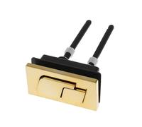 UZFESXPXP Cassetta WC a Doppio Scarico, Colore Oro, 48 mm/58 mm, ABS Cromato, Pulsanti Rotondi for WC, Accessori for Il Bagno(SQ)