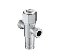 UZFESXPXP Valvola angolare in Acciaio Inossidabile G1/2 Valvola di Arresto dell'Acqua Calda e Fredda Valvola deviatrice for Bagno Connettore for WC Lavandino Scaldabagno(Double Outlet 2)