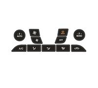 UZIAH Compatibile con Ford Focus 1999-2005 Aria condizionata AC Controllo del Clima Usurato Peeling Pulsante Riparazione Decalcomanie Adesivi PVC 2 Pezzi (Color : Black)