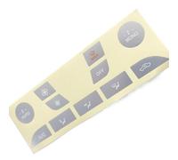 UZIAH Compatibile con Ford Focus 1999-2005 Aria condizionata AC Controllo del Clima Usurato Peeling Pulsante Riparazione Decalcomanie Adesivi PVC 2 Pezzi (Color : Silver)