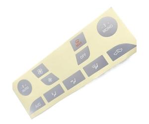 UZIAH Compatibile con Ford Focus 1999-2005 Aria condizionata AC Controllo del Clima Usurato Peeling Pulsante Riparazione Decalcomanie Adesivi PVC 2 Pezzi (Color : Silver)