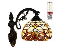 Uziqueif Applique da Parete Interno, Vintage Lampada da Parete LED Interni, E27 Illuminazione per Interni retrò Lampada a Muro per Camera da Letto Soggiorno Scale Corridoio,Baroque a