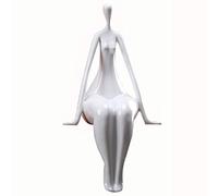 Uziqueif Figurine Woman Statua in Resina, Scultura Moderna Decorazione Figura Donna, Arte da Tavolo Donna Statuetta per casa Ufficio libreria Decorazione, Altezza 37 cm