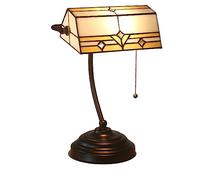 Uziqueif Lampada da scrivania, lampade da Tavolo Vintage, Lampada Tiffany, Paralume Fatto a Mano in Vetro Colorato, per Soggiorno Camera da Letto Tavolino da caffè,D