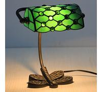 Uziqueif Lampada da scrivania Verde, Lampada da Tavolo banchieri in Vetro, Lampada ministeriale Vintage, Lampada per Ufficio Biblioteca Sala Studio Camera da Letto