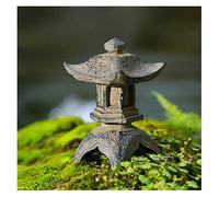 Uziqueif Mini pagodo, statua giapponese, lanterna, decorazione per giardino, terrazza, Decorazione Micro Paesaggio da Giardino Fai Da Te, cortile, bonsai, acquari, decorazione,Stone pavilion