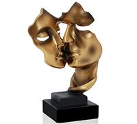 Uziqueif Scultura Moderna Design Astratto Soprammobili Statue Ornamento per Decorazioni Ufficio Soggiorno Casa Regalo Figurine,d'oro