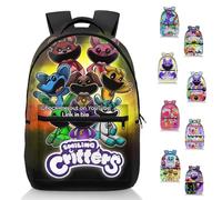 UZKWYKYC Borsa da Scuola Sorridente, Smiling Critters Anime Backpacks, Zaino con Stampa di Cartoni Animati, Zaino per Bambini, Zaino Moda Casual di Grande capacità, per Bambini Adulti