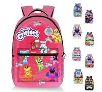 UZKWYKYC Borsa da Scuola Sorridente, Smiling Critters Anime Backpacks, Zaino con Stampa di Cartoni Animati, Zaino per Bambini, Zaino Moda Casual di Grande capacità, per Bambini Adulti