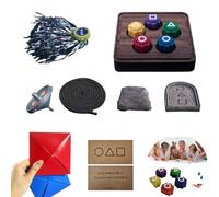 UZKWYKYC Set di Giochi Tradizionali Coreano, Korean Folk Game Set, Gioco di Pietre Popolari, Gioco di Gioco Coreano Set, Un Nuovo e Creativo Set di Giochi Portatile per la Famiglia