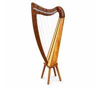 Uzman Harfen 22 Saitige Claddagh Arpa a leva celtica con 22 alette semitonali, effetto palissandro, fondo risonanza in abete, borsa per il trasporto, chiave accordatrice, corde di ricambio e