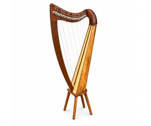 Uzman Harfen 22 Saitige Claddagh Arpa a leva celtica con 22 alette semitonali, effetto palissandro, fondo risonanza in abete, borsa per il trasporto, chiave accordatrice, corde di ricambio e