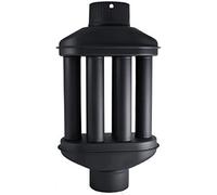 Uzman Scambiatore di calore per gas di scarico, 120 mm/130 mm, 6 tubi, tubo per camino, tubo di fumo, radiatore di fumo, tubo di scarico, serbatoio di calore (120 mm di diametro), Nero Matte